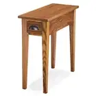 Leick Home One Drawer Bin Pull Side Table, Candleglow 10 Inches