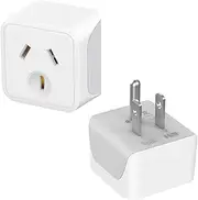 Pack of 2 AU to USA Power Adapter,Dozianai Travel Adapter US, Travel Power Plug Type B for USA Cambodia,Canada,Cuba,Haiti,Honduras,Jamaica,Lebanon,Mexico,Peru,Thailand and More