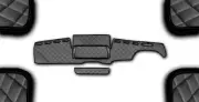 Dark Grey Eco Leather Dashboard Panel Mat Cover for RHD Truck MAN TGX 2007-2019