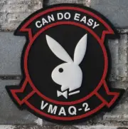4" MARINE CORPS VMAQ-2 CAN DO EASY GLOW DARK PVC JACKET PATCH