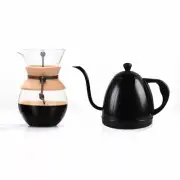 800w 0.8L 27Oz Electric Gooseneck Kettle Matte Black Pour Over Coffee & Tea