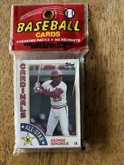 George Hendrick & Doug Jones Showing Rare Oddball Baseball Card Pack (OB-19)
