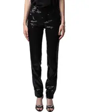 Zadig & Voltaire Prune Zip Sequins Pant