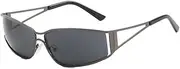 [HYYZZC] Sunglasses Women Men Oversized Gradient Goggle Sun Glasses Steampunk Glasses Shades Eyewear Mirror Eyeglasses