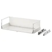 EXCEPTIONELL drawer, high with push to open, white, 80x37 cm