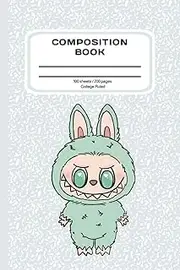 Labubu Notebook - I labubu you - Journal - Green