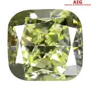 0.33 ct AIG Certified Incredible VS2 Cushion (4 x 4 mm) Fancy Yellow Diamond