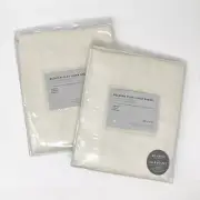 2 West Elm Belgian Flax Linen Sheer Curtains 48x84 Ivory (NEW)