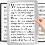 5X Full-Page Magnifying Glass for Reading, Handheld Lightweight Magnifier Provid