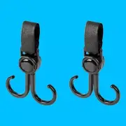 2-Pack Baby Stroller Hooks Clip or Hanging Diaper Bag Universal Hooks USA Seller