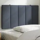 Plush Dark Grey Velvet Headboard Cushion 90 cm Soft Comfortable Design