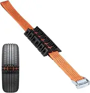 Tire Chains for Pickup Trucks - Car Snow Chains Tire Traction Chain - Anti Skid Tire Traction Device, Tire Chains Recovery Strap, Survival Tools for Cars & Small SUVs Pochy