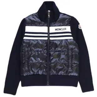 【MONCLER】童裝 前襟羽絨羊毛外套-深藍色(14A)