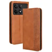 For Xiaomi Redmi K70E 5G/Poco X6 Pro 5G Wallet Case with Card Holder PU Leather Vintage Cover