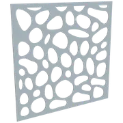 ProtectorAl 300 - 1200 x 300 - 1200mm Silver Matt / Gloss White Riverstone Unframed Composite Deco Panel