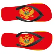 Montenegro Flip Flops Thongs Country Flag Nationality Supporter Flags Sandals