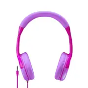 Maro Kids Headphones, Toddler Over Ear Headset Adjustable Headband for Gaming, Music, Airplane, 3.5mm Jack, Pink