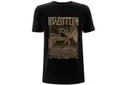Led Zeppelin - Faded Falling Unisex Large T-Shirt - Black