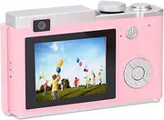 Retro Digital Camera 1080P, 48MP Digital Point and Shoot Camera Vintage, FHD Vlogging Camera Selfie Camera - 2.4in HD Screen, 16X Digital Zoom, Front & Rear Dual Lens (Roseate)