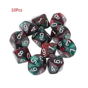 10pcs/set 10 Sided D10 Polyhedral Dices Numbers Dials Desktop Table Board Game 2