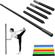 CROWATTS 5ft Yoga Stick - Sturdy Steel Adjustable Stretching Stick for Mobility, Flexibility & Balance | Non-Slip Ends & Foam Handles | Exercise Pole for Fitness, Physical Therapy, Posture Correction