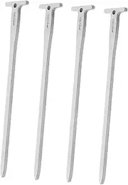 Toyvian 4pcs Heavy Duty Camping Tent Stakes Portable Ground Peg for Secure Anchoring Easy Setup for Tent Garden Fireproof Mats and Picnic Use
