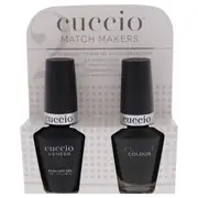 Match Makers Set - Glassgow Nights by Cuccio Colour for Women - 2 Pc 0.44oz Veneer Soak Of Gel Nail Polish, 0.43oz Colour Nail Polish