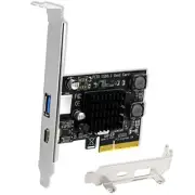1X USB-A & 1X USB-C 10Gbps Ports PCIE USB 3.1 GEN2 Expansion Card for Windows...
