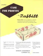 Original Ad Flyer Pepsi-Cola Wood Case From Gideon-Anderson Lumber Gideon Mo.