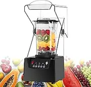 Blender Smoothie Maker with Shield Quiet Sound Enclosure, 2L Electric Stand Mixer 17000rpm Blade Ice Crusher, for Smoothie, Fruits