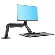 Nb40 Ergonomic Height Adjust Computer Stand Workstation 22-32 Inch Monitor Mount Bracket with Keyboard Plate Desk Stand
