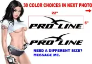 2 PROLINE PRO LINE BOAT DECALS Marine Vinyl 30 COLORS TO CHOOSE FROM