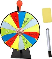 Prize Wheel Spinner - Roulette Spin Wheel, Editable Reward Game | Metal Stand TabTabletopletop Erasable Surfaces with Marker Eraser, Uncontrollable Bracket Lottery Turntable for Trade Family Games