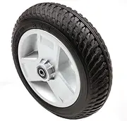 Mobility scooter replacement wheel,8"x2" (200x50) Flat-Free Front Wheel Tri-Spoke Rim for Go-Go & Pride 3-Wheel Travel Mobility Scooters (WHLASMB1872),W/bearing,Silver+Black,1Ea