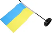 Kisangel Flag Base Ornament Ukrainian Flag for Desktop Office Home School Vibrant Material