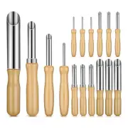 16-Piece Clay Hole Cutter Stainless Steel Round Shaping Clay Tools for9580