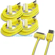 4PCS 6FT USB SYNC DATA POWER CHARGER CABLES IPAD IPHONE IPOD CLASSIC NANO YELLOW