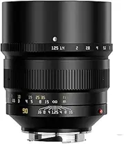 [TTARTISAN] 90mm F1.25 Full Frame Large Aperture Manual Focus Portrait Lens for Leica M Mount Camera with Leica M to Hasselblad X1D Lens Adapter