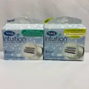 NEW SCHICK Intuition All-In-One Cartridges (3) Sensitive Skin & Cucumber Melon
