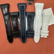Croco Leather Rubber Watch Strap Fits Franck Muller V45 V41 Series Watches