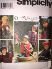 9781 UNCUT Simplicity Sewing Pattern Childs Scarf Hat Socks