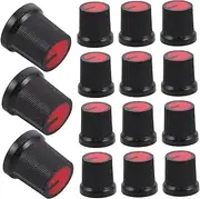 JEWEDECO 50pcs Red Potentiometer Knobs Plastic Volume Control Caps for Bass Guitar Stylish Plum Blossom Design for Easy Reliable Replacement Parts