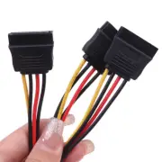 4Pin To 1 or 2-Port SATA Power Cable for Hikvision DAHUA Mini VCR Recorder 25 CR