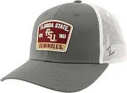 ZHATS Standard NCAA Officially Licensed Snapback Hat Big Rig Patch Smoke White Switchback