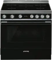Smeg Portofino 90cm Induction Upright Cooker Black