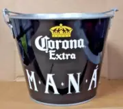 Corona Extra Mana Black Metal Pail Ice Bucket