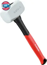 Rubber Mallet 16 Oz. Low Recoil Rubber Hammer with Solid Head & Soft-