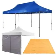 Adventure Kings Gazebo 6mx3m + Side Wall + Mesh Flooring 3mx3m Camping Outdoor