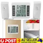 Wireless Fridge Thermometer Digital Freezer Alarm Gauge Home Monitor + Sensor