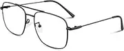 [LINVO] Glasses Without Prescription for Men Women Classic Metal Frame Glasses Frame Vintage Aviator Glasses Fake Glasses
